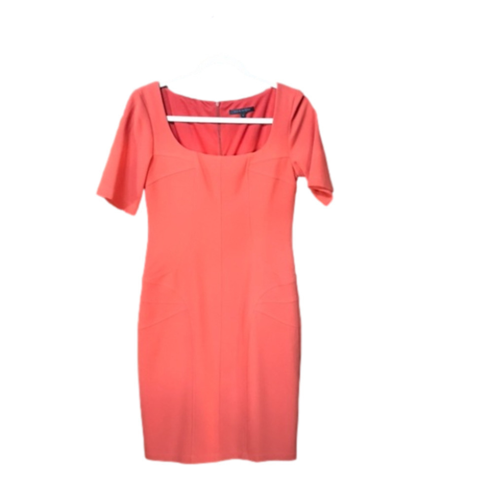 David Meister Vivid Burnt Orange Dress